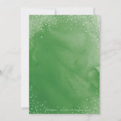 Kunstmatige Waterverf Snowflake Green-kerstkaart Kaart (Achterkant)