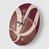 Kunstmatige Waterverf| Wijn-kastanje en -room Grote Klok (Hoek)