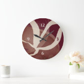 Kunstmatige Waterverf| Wijn-kastanje en -room Grote Klok (Huis)