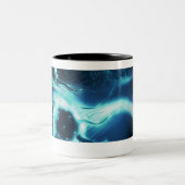 Kunstmatige weergave van kankercellen tweekleurige koffiemok (Center)