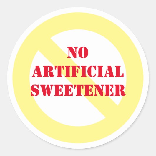 Kunstmatige Zoetstof Ronde Stickers (Voorkant)