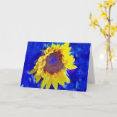 Kunstmatige zonnebloemen, levendige kleuren Kunste Kaart (Gele Bloem)