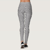 Kunstmatige zwarte witte Zebrastripes Leggings (Achterkant)