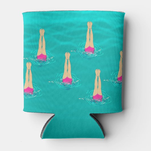 Kunstmatige zwemmers - gesynchroniseerde zwemmen blikjeskoeler (Voorkant)