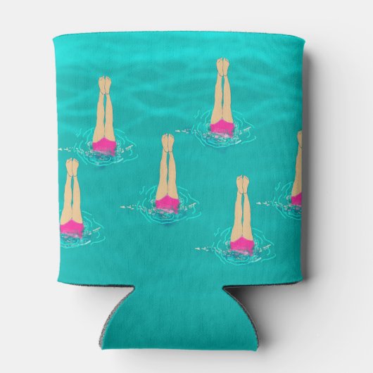 Kunstmatige zwemmers - gesynchroniseerde zwemmen blikjeskoeler (Achterkant)