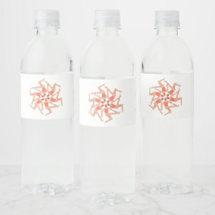 Kunstmatige zwemmers - gesynchroniseerde zwemmen waterfles etiket