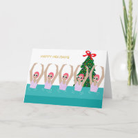 Kunstmatige zwemmers Illustratie kerstfeestdag