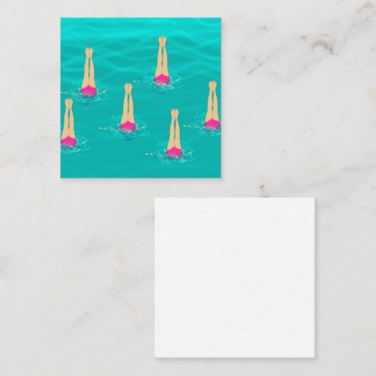 Kunstmatige zwemzwemmers onder water informatiekaartje (Voorkant / Achterkant)