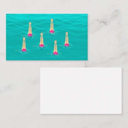 Kunstmatige zwemzwemmers onder water informatiekaartje (Voorkant / Achterkant)