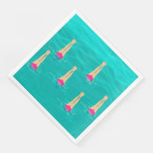 Kunstmatige zwemzwemmers onder water servet (Hoek)