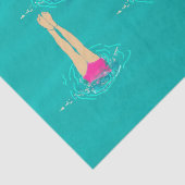 Kunstmatige zwemzwemmers onder water tissuepapier (Detail)