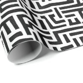 Kunstmazingspatroon voor zwart-wit en witte Pop Cadeaupapier (Rol Hoek)