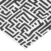 Kunstmazingspatroon voor zwart-wit en witte Pop Korte Tafelloper (Hoek)