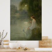  kunstmeisje in maanlicht poster (Keuken)