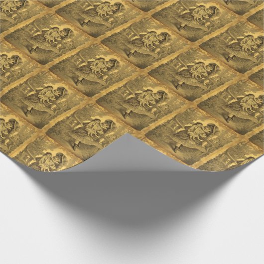  kunstmeisje met Doll     Cadeaupapier (Hoek)