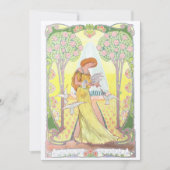 kunstmeisje met duiven Hartelijk dank Bedankkaart (Voorkant)