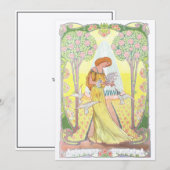  kunstmeisje met duiven Hartelijk dank Bedankkaart (Voorkant / Achterkant)