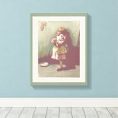   kunstmeisje met Kitten Canvas Afdruk (Insitu (Houten vloer))