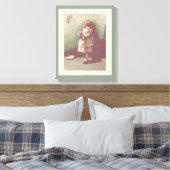   kunstmeisje met Kitten Canvas Afdruk (Insitu (Slaapkamer))