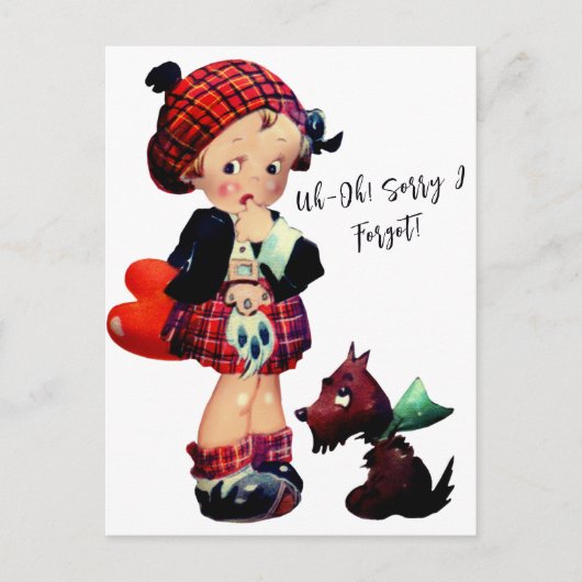  kunstmeisje Rood Gepland Hart Dog | Briefkaart (Voorkant)