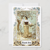  kunstmeisjes die appels stelen bedankkaart (Voorkant)