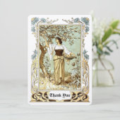 kunstmeisjes die appels stelen bedankkaart (Staand voorkant)