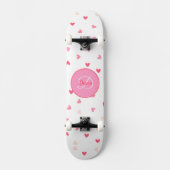Kunstmeisjes Skateboard monogram & naam (Voorkant)