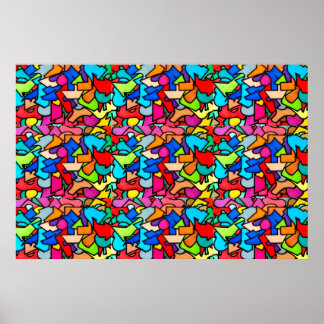 KUNSTMETRO ÉÉN POSTER AFDRUKTE VAN OORSPRONKELIJK