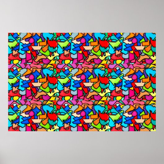 KUNSTMETRO ÉÉN POSTER AFDRUKTE VAN OORSPRONKELIJK (Voorkant)