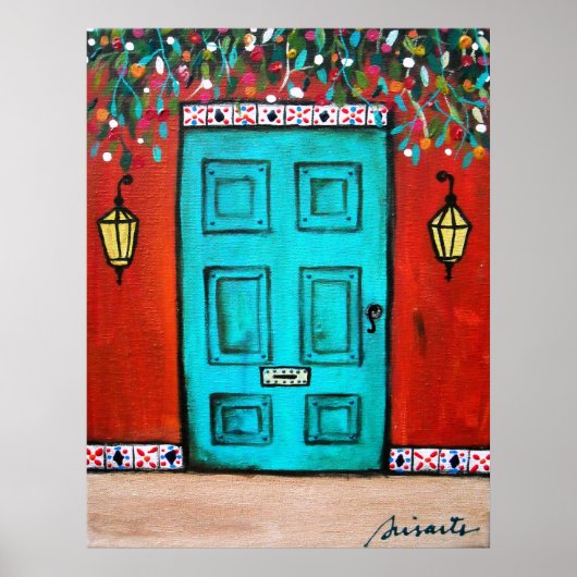 KUNSTMEXICAANSE DEUR SCHUIVEN POSTER (Voorkant)