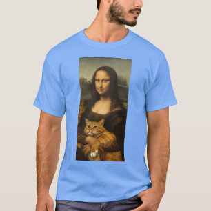 Kunstmona en kat t-shirt