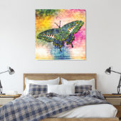 Kunstmonet voor het schilderen van vlinders canvas afdruk (Insitu (Slaapkamer))