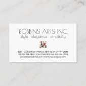 Kunstmonogram met neoplasticisme. С Visitekaartje (Achterkant)