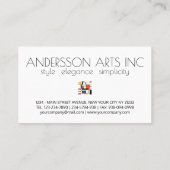 Kunstmonogram met neoplasticisme. Brief A Visitekaartje (Achterkant)