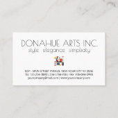 Kunstmonogram met neoplasticisme. Brief D Visitekaartje (Achterkant)