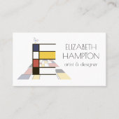 Kunstmonogram met neoplasticisme. Brief E Visitekaartje (Voorkant)