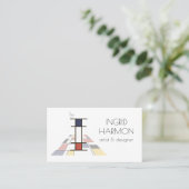 Kunstmonogram met neoplasticisme. Brief I Visitekaartje (Staand voorkant)