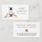Kunstmonogram met neoplasticisme. Brief I Visitekaartje (Voorkant / Achterkant)