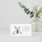 Kunstmonogram met neoplasticisme. Brief Y Visitekaartje (Staand voorkant)