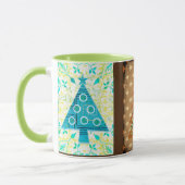 Kunstmug Kerstbomen met Retro Uiterlijk Beker Mok (Links)