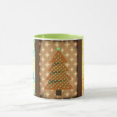 Kunstmug Kerstbomen met Retro Uiterlijk Beker Mok (Midden)