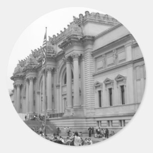 Kunstmuseum in Metropolitan Ronde Sticker
