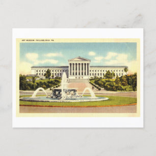 Kunstmuseum in Philadelphia, Pennsylvania, Vintage Briefkaart