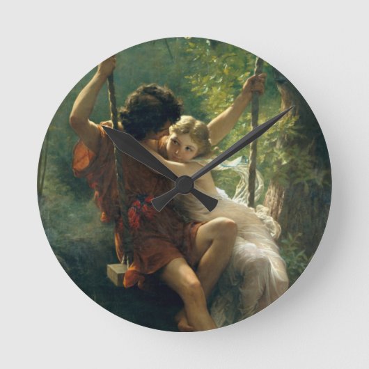 Kunstmuurklok van Cot "Primavera" Ronde Klok (Voorkant)