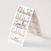 Kunstnagels Verzorgingsinstructies Retro Beige Visitekaartje (Voorkant)