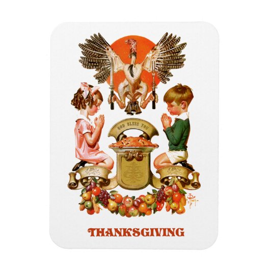 kunstnetten voor Thanksgiving Magneet (Verticaal)