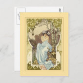 Kunstnieuw wenskaart. briefkaart (Voorkant / Achterkant)