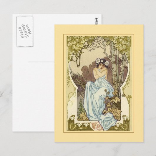 Kunstnieuw wenskaart. briefkaart (Voorkant / Achterkant)