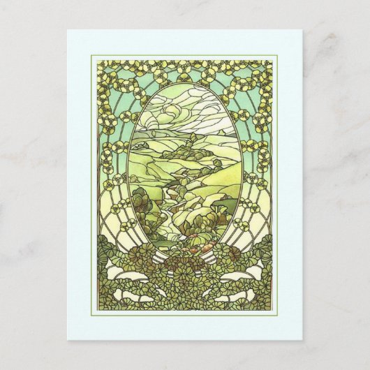 Kunstnieuw wenskaart. briefkaart (Voorkant)