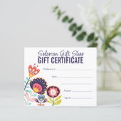 Kunstnijverheid winkel cadeaubon certificaat (Staand voorkant)